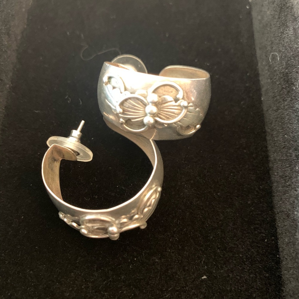 925 Sterling Silver Vintage Earrings - Picture 5 of 11
